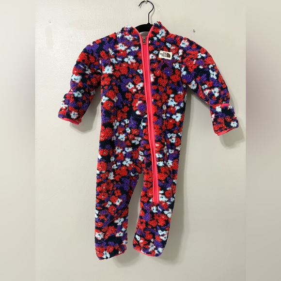 The North Face Kids' One Piece - Red and Purple Floral - Picture 1 of 6